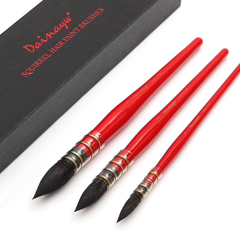 Gouache Paint Set - Dainayw 3 브러쉬 라운드 다람쥐 머리