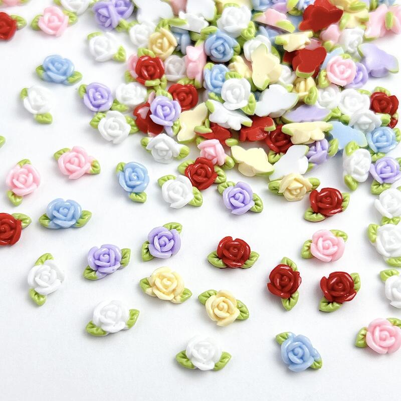 Art Craft Rose - 30PCS 수지 장미 네일 아트 장식
