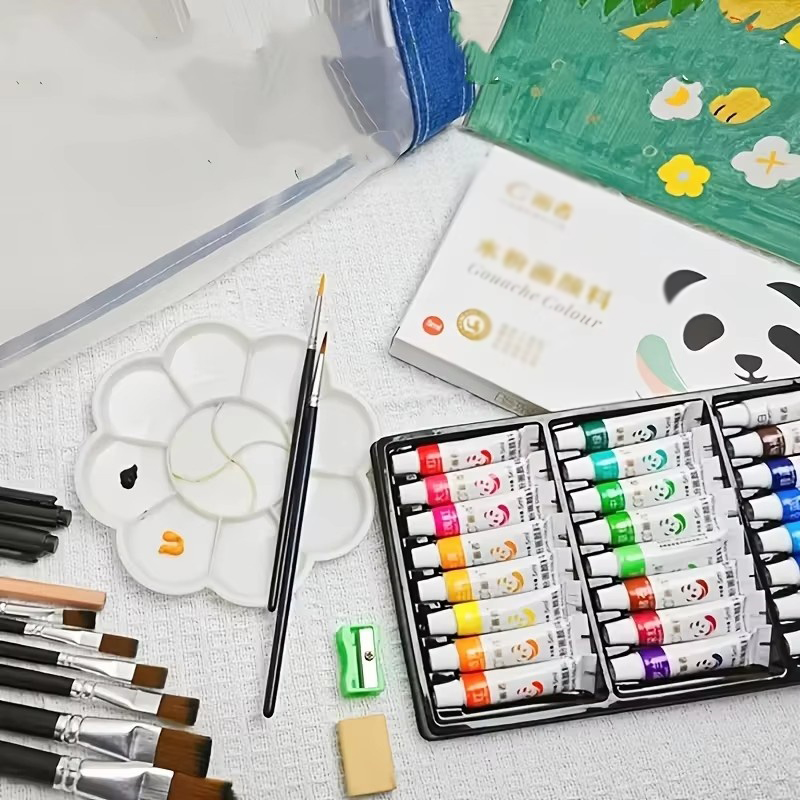Gouache Paint Set - 구아슈 물감 세트 - 아티스트급 12/18/24색,