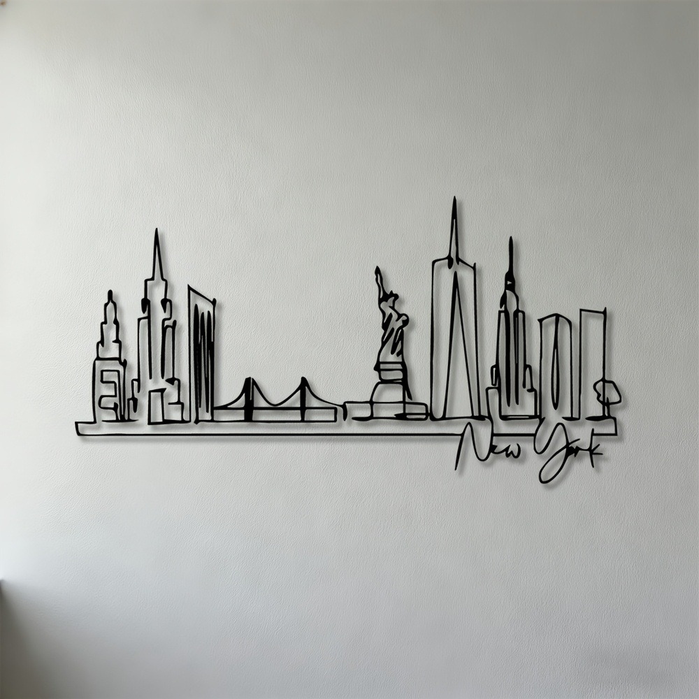 Art Craft Nyc - CIFBUY 메탈 벽 장식 NYC 스카이라인