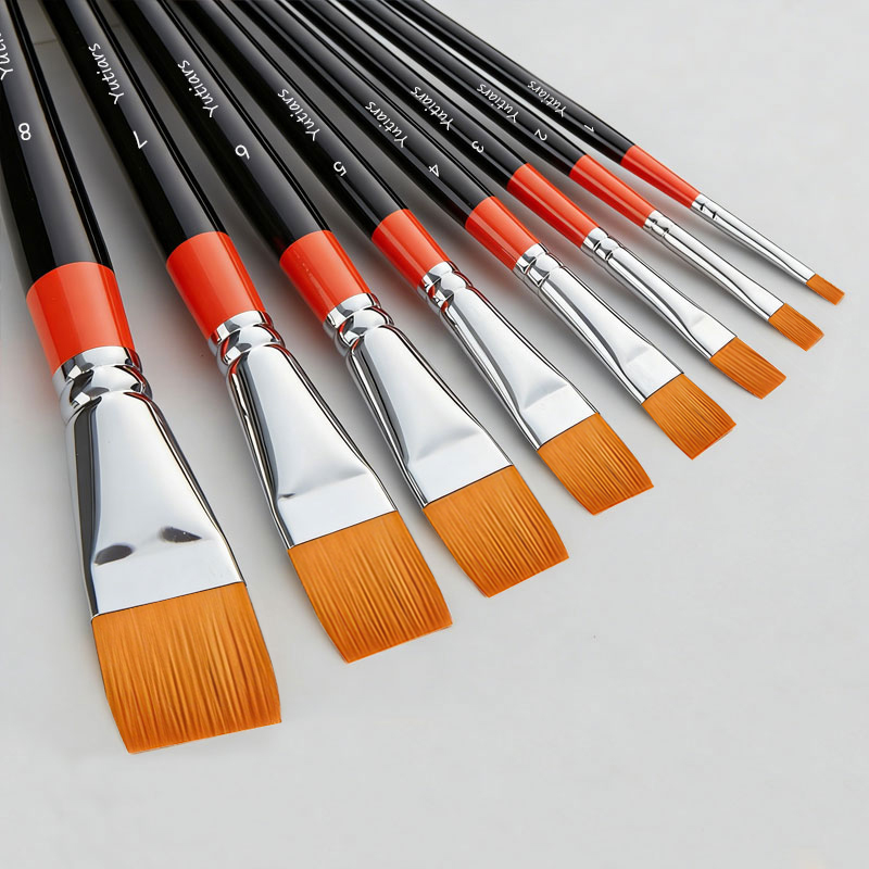 Gouache Paint Set - 1Pc 아티스트 플랫 페인트 브러쉬 아크릴