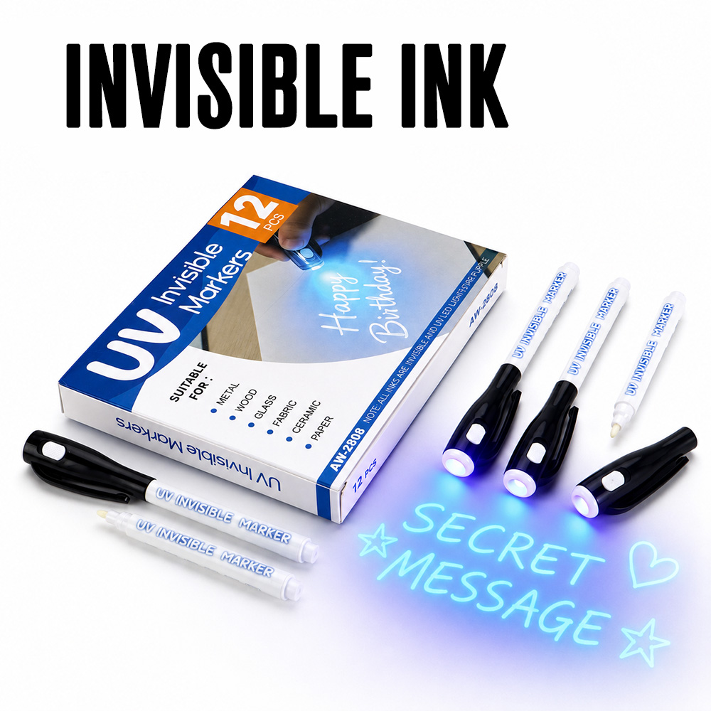 Light Art And Craft - 12Pcs UV 라이트 보이지 않는 마커