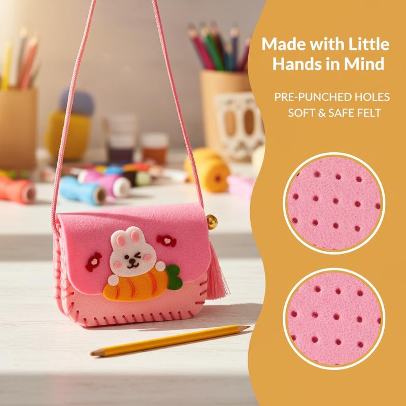 Art Craft Kindergarten - 어린이 펠트 가방 만들기 키트 DIY