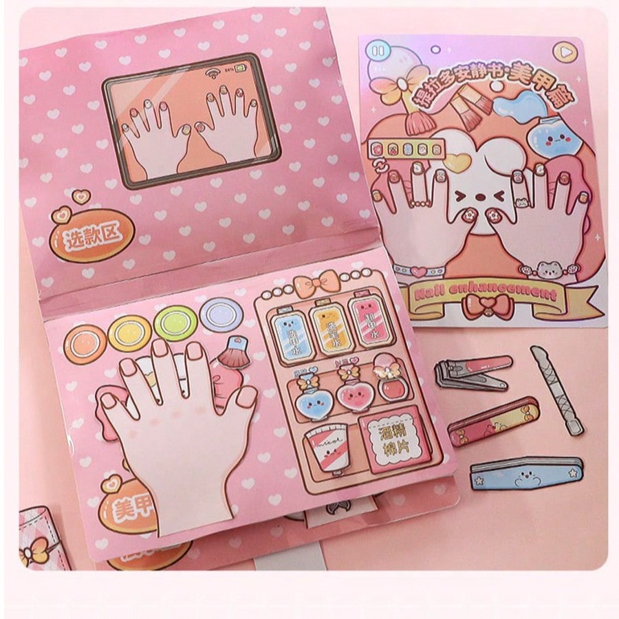 Art Craft For 3 Year Old - 핑크 어린이 DIY 네일 살롱 조용한