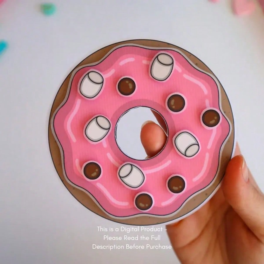 도넛 가게 놀이 세트, DIY 종이 인형 집 스티커북, - Art Craft For 3 Year Old 리뷰 및 가격