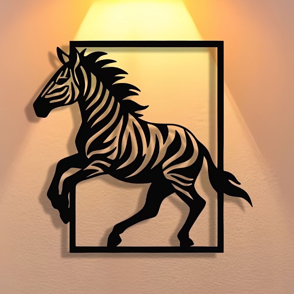 CIFBUY 금속 벽 장식 우아한 3D 달리는 얼룩말  - Art Craft Zebra 리뷰 및 가격
