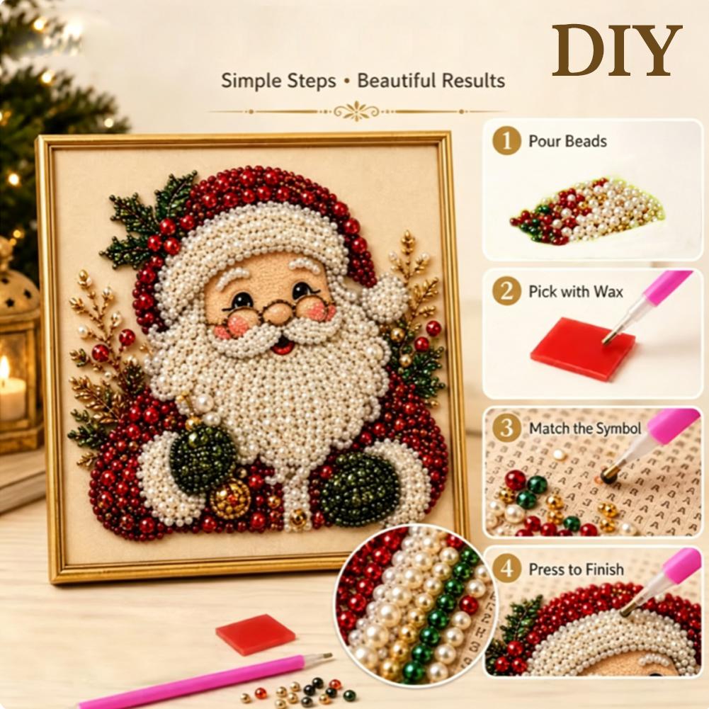 크리스마스 산타클로스 진주 아트 DIY 키트 액자형 비 - Art Craft Kit 리뷰 및 가격