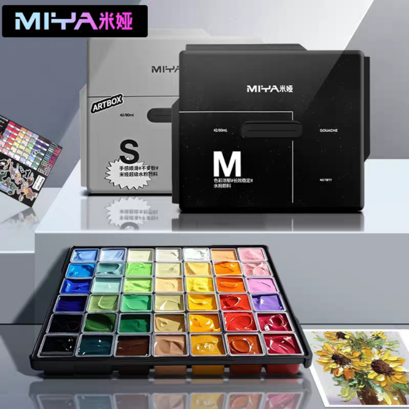 미야 구아슈 물감 젤리 세트 M7 24/36/42색 3 - Gouache Paint Set 리뷰 및 가격