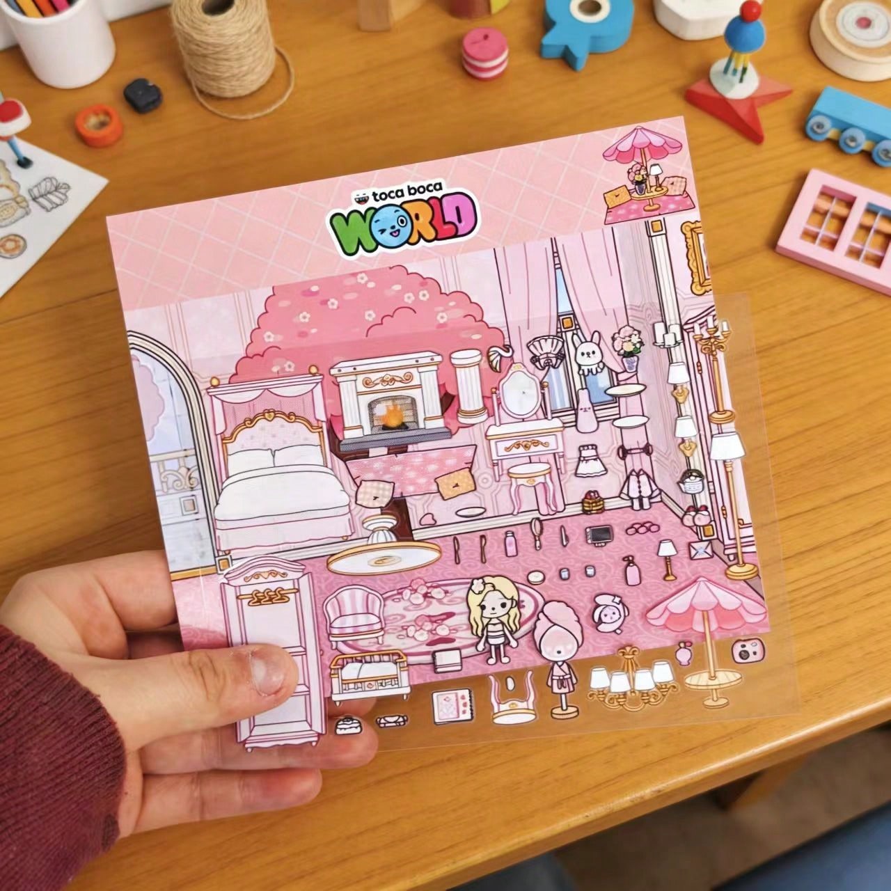 핑크 사쿠라 나무 호텔 룸 DIY 어린이 공예 스티커  - Art Craft For 3 Year Old 리뷰 및 가격
