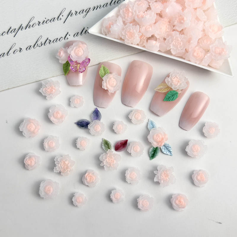 50pcs 무작위 혼합 수지 장미 꽃 네일 아트 매력  - Art Craft Rose 리뷰 및 가격