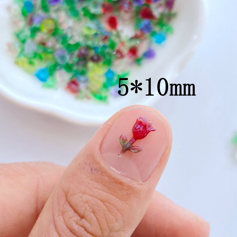 수지 반짝이 미니 큐트 컬러풀 로즈 아트 네일 플랫백  - Art Craft Rose 리뷰 및 가격