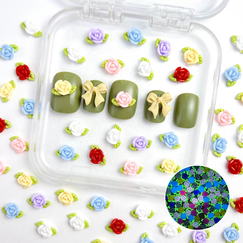 30PCS 수지 장미 네일 아트 장식 미니멀리스트 빛나 - Art Craft Rose 리뷰 및 가격