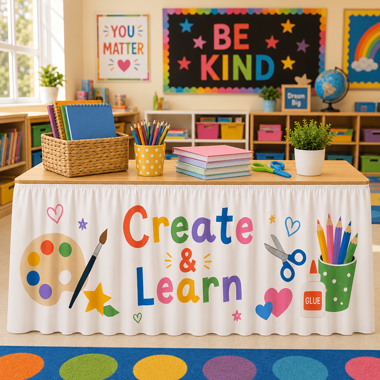 테이블보 테이블 스커트, 창의적인 학습 미술 공예 테이 - Art Craft Classes 리뷰 및 가격