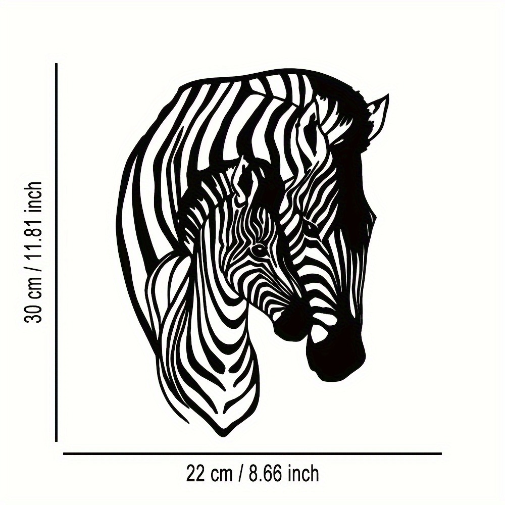 우아한 미니멀리스트 얼룩말 가족 금속 벽 예술 - 가정 - Art Craft Zebra 리뷰 및 가격