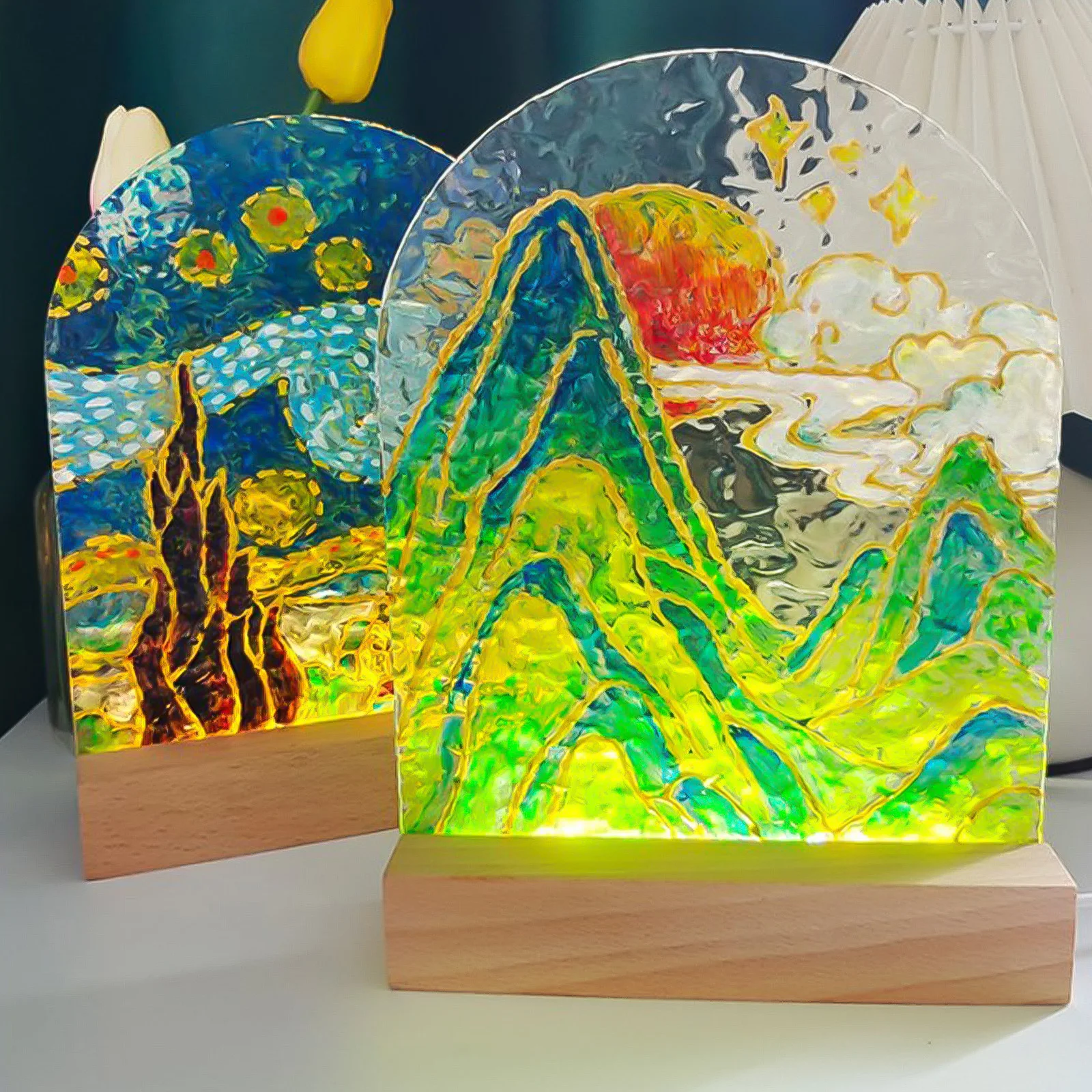 1-10pcs LED 나무 조명 디스플레이 크리스탈 아 - Light Art And Craft 리뷰 및 가격