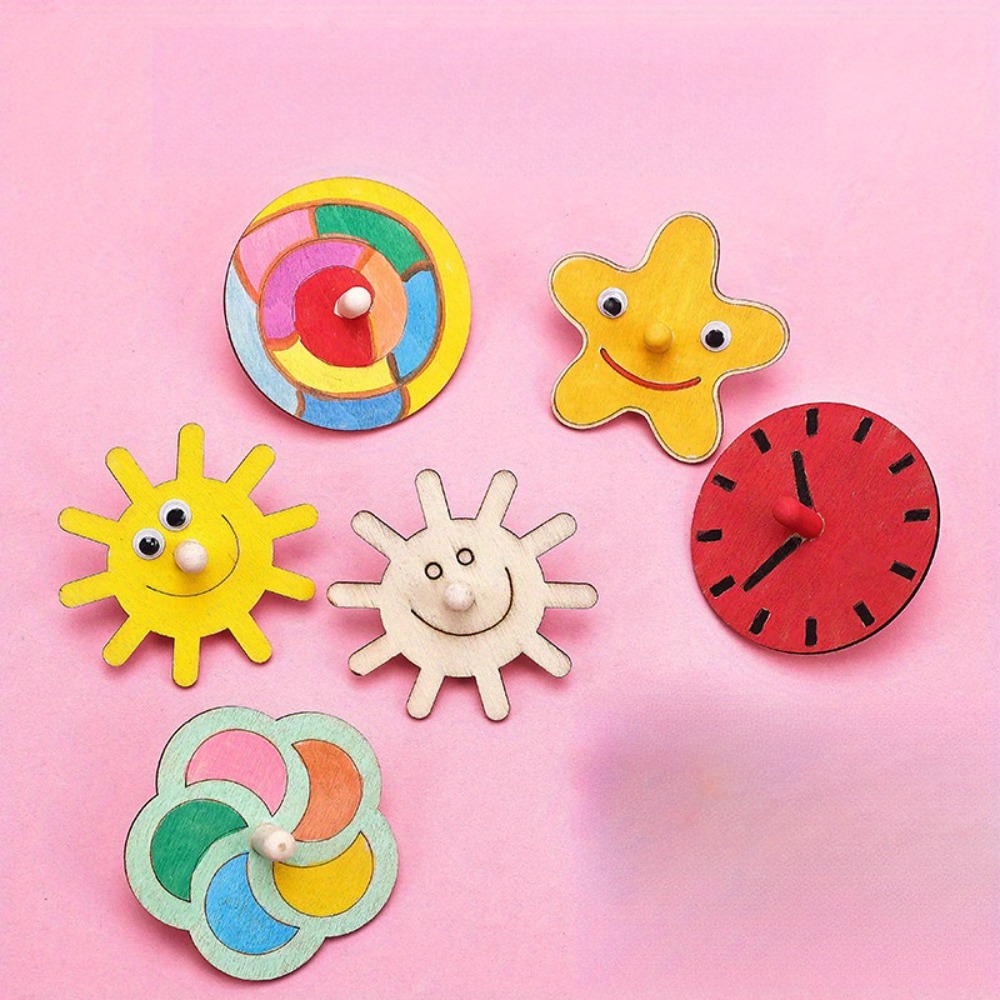 16개 나무 회전 팽이 공예 키트 (어린이용) - 페인 - Art Craft Ideas For Kids 리뷰 및 가격