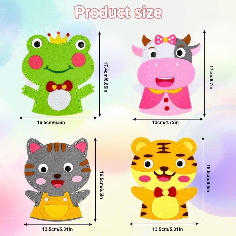 귀여운 만화 동물 손 인형 어린이 DIY 미술 공예 장 - Art Craft For 3 Year Old 리뷰 및 가격