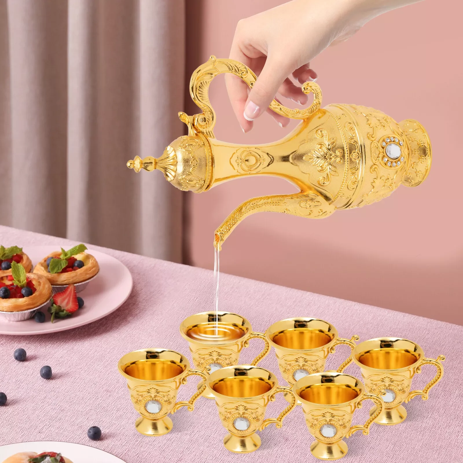 크리 에이 티브 유럽 터키 차 세트 빈티지 금속 터키어 - Art Craft Restaurant 리뷰 및 가격