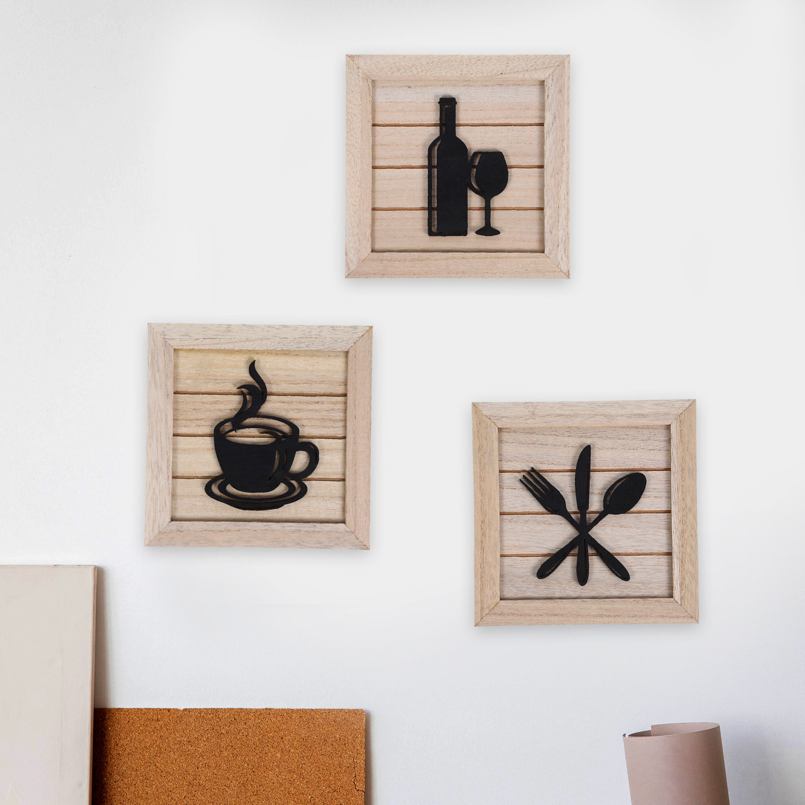 3개 세트 나무 걸이형 표지판 세트, 빈티지 주방 식당 - Art Craft Restaurant 리뷰 및 가격