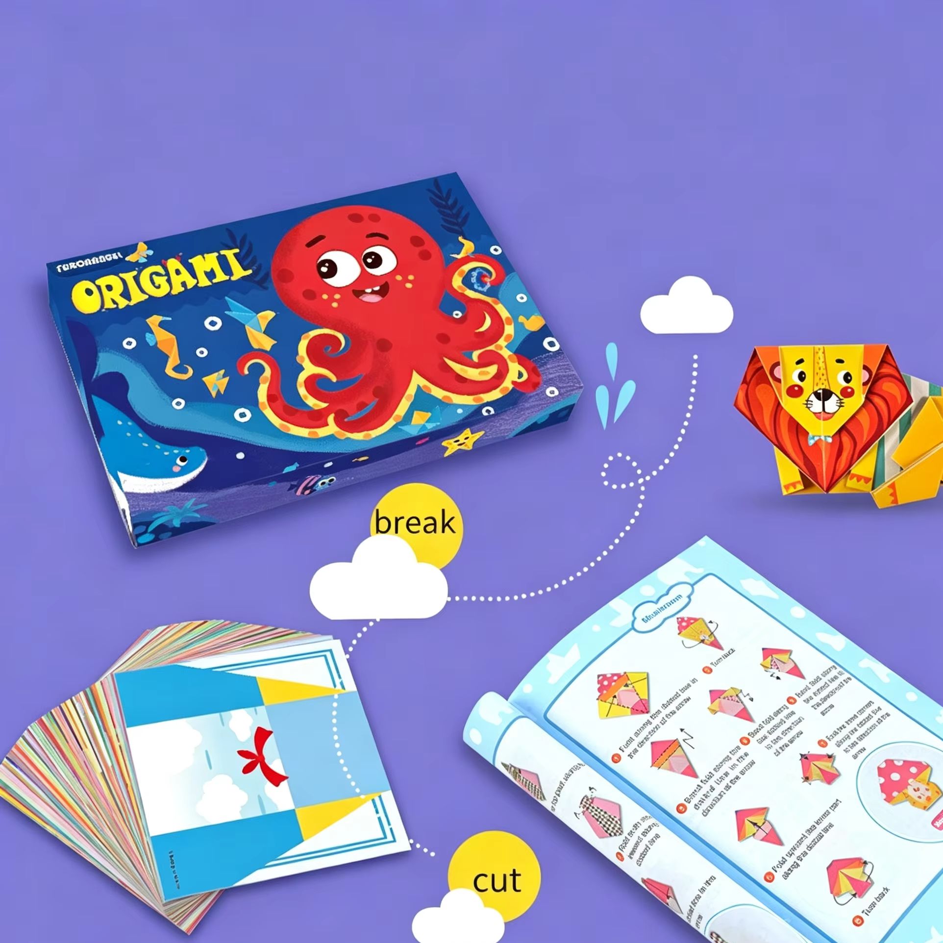108페이지 몬테소리 만화 동물 종이접기 세트, DIY - Art Craft For Toddlers 리뷰 및 가격