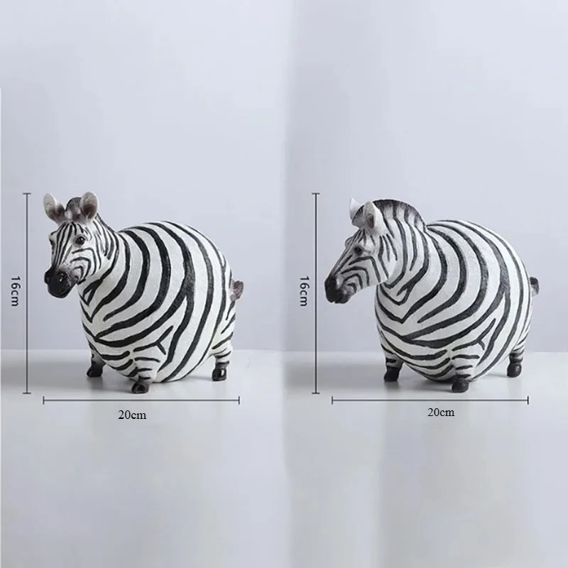 북유럽 크리에이티브 송진 귀여운 뚱뚱한 얼룩말 동물 입 - Art Craft Zebra 리뷰 및 가격