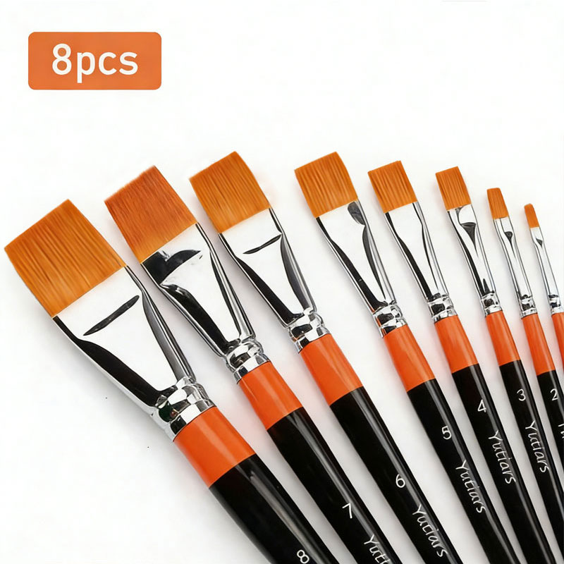 1Pc 아티스트 플랫 페인트 브러쉬 아크릴 오일 수채화 - Gouache Paint Set 리뷰 및 가격