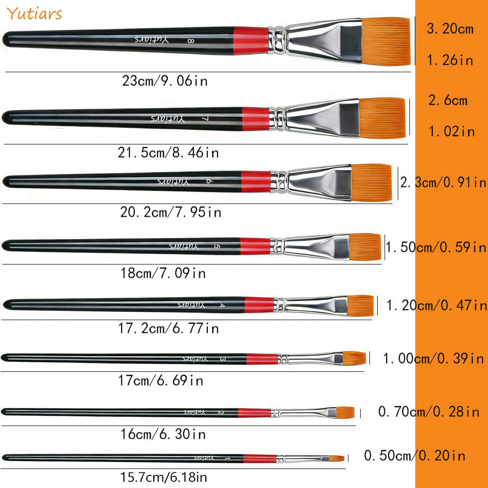 1Pc 아티스트 플랫 페인트 브러쉬 아크릴 오일 수채화 - Gouache Paint Set 리뷰 및 가격