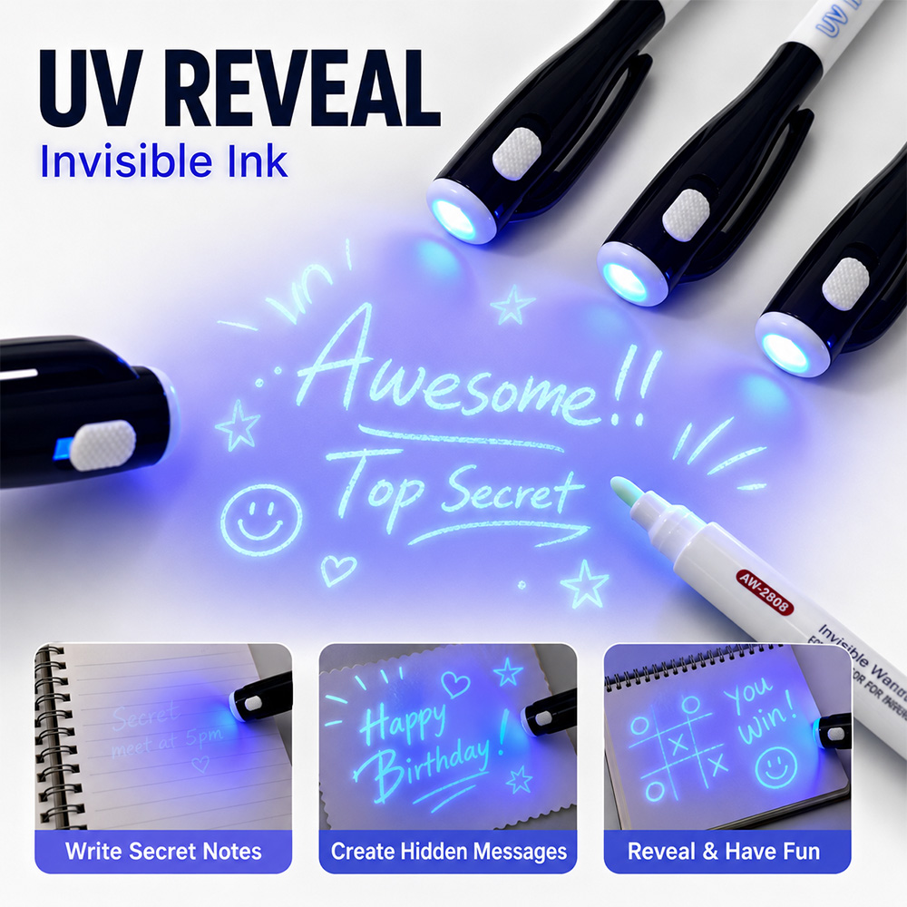 12Pcs UV 라이트 보이지 않는 마커 사라지는 잉크 - Light Art And Craft 리뷰 및 가격