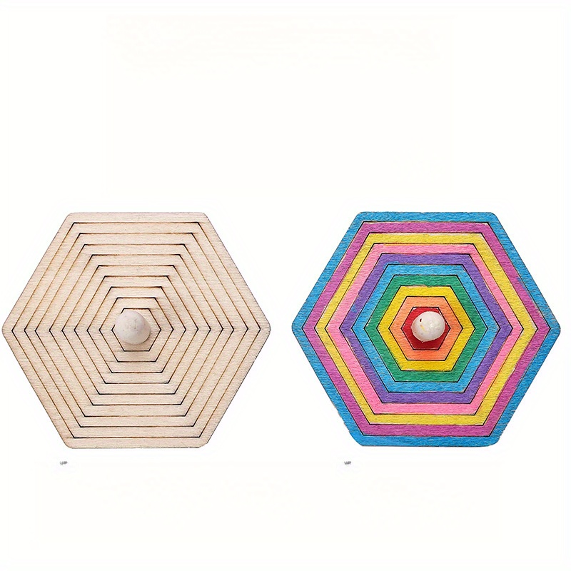 16개 나무 회전 팽이 공예 키트 (어린이용) - 그림 - Art Craft Ideas For Kids 리뷰 및 가격