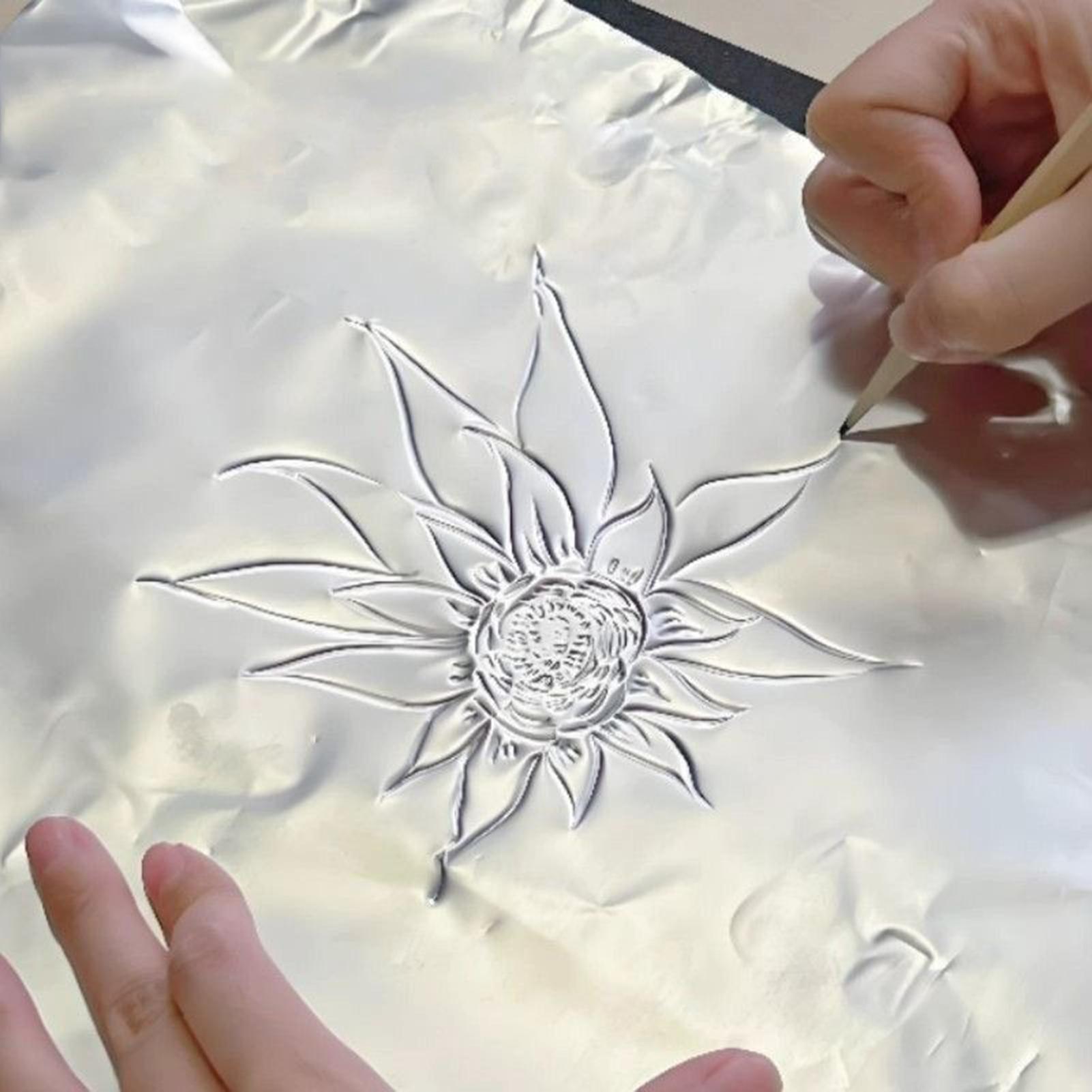 공예용 호일 종이 100 조각 반짝 이는 알루미늄 금속 - Art Craft Tools 리뷰 및 가격