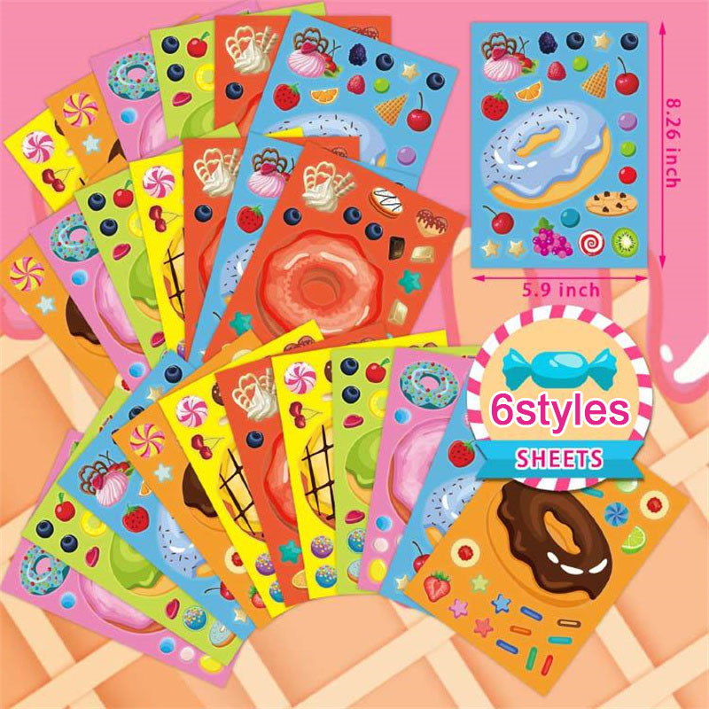 어린이를 위한 얼굴 도넛 스티커 만들기, 나만의 디저트 - Art Craft For Toddlers 리뷰 및 가격
